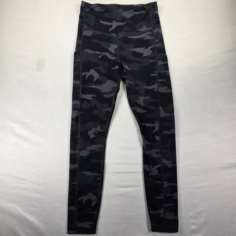 Athleta Ultimate Camo 7/8 Tight Leggings Black Grey XS 531773-00